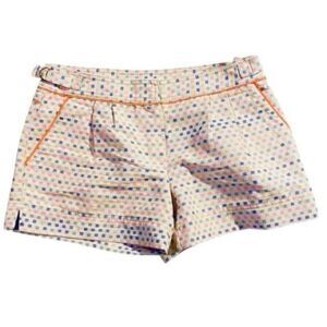 Trina Turk Women's Multicolor Geometric Maureen Chino Shorts Cantaloupe Size 2